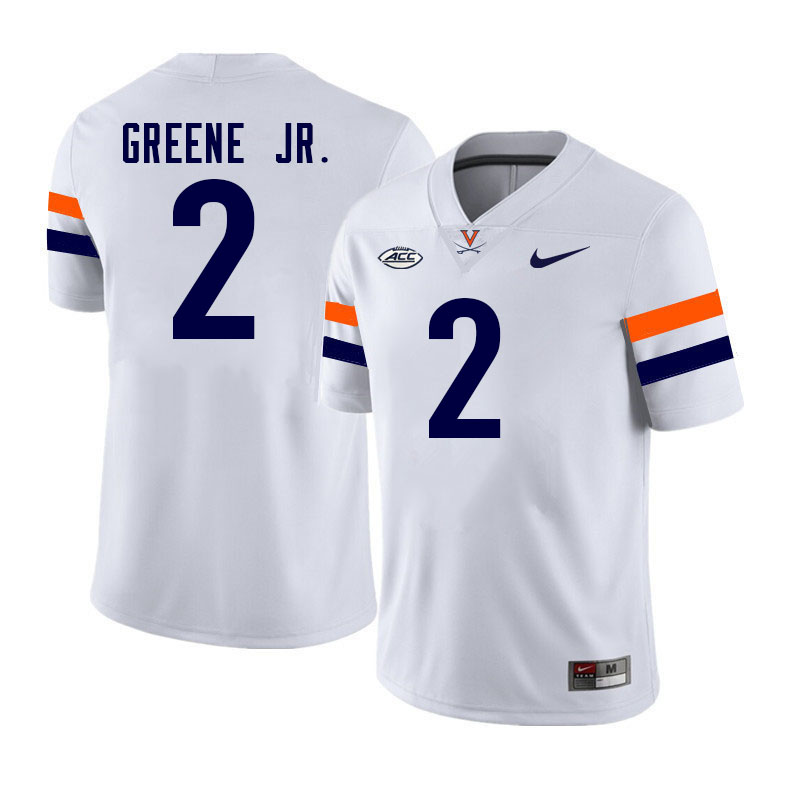Virginia Cavaliers #2 Andre Greene Jr. College Football Jerseys Stitched-White